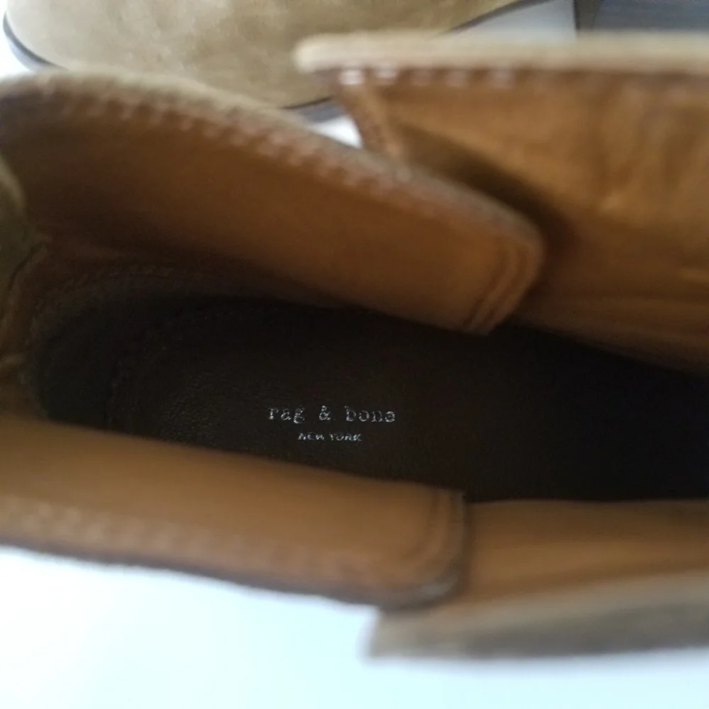 Rag & Bone walker buckled suede Ankle Boots
